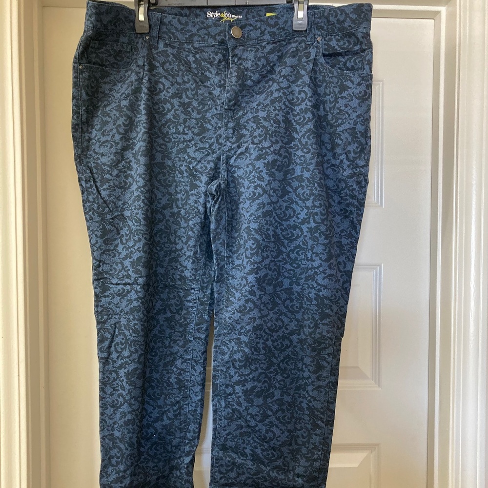 Blue Jean with Lace Pattern